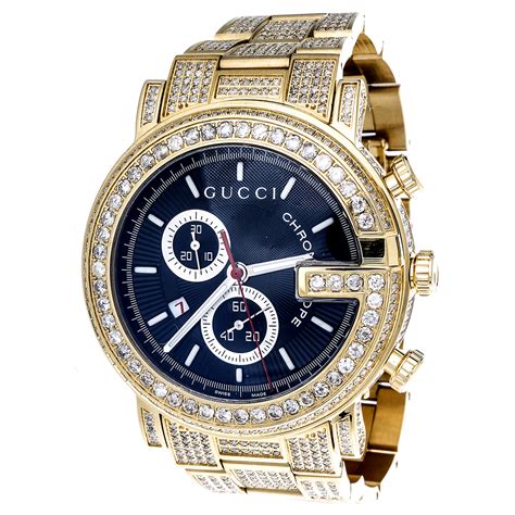 gucci g series men gold tone watch|Gucci diamond watch for men.